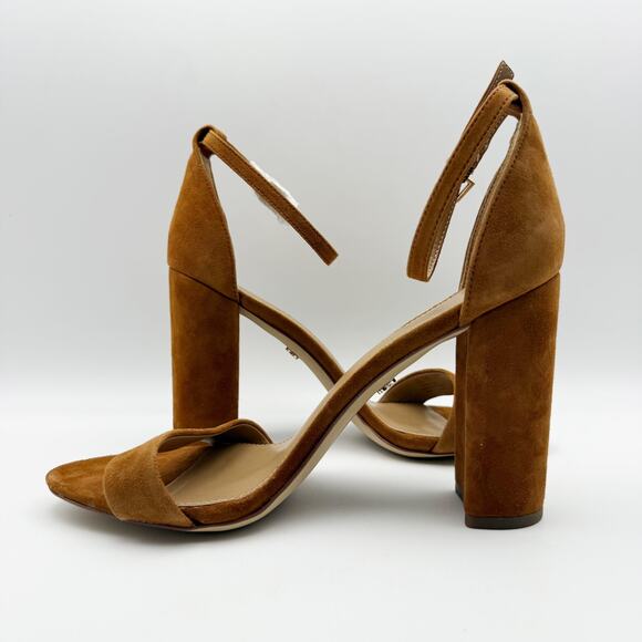 Sam Edelman Womens Yaro Ankle Strap Sandal Heel Size US 8.5 Brown Suede NIB - Picture 6 of 12